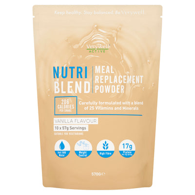 ASDA Verywell Active Nutri Blend Vanilla Flavour Meal Replacement Powder 570g- Buy online at McGrocer