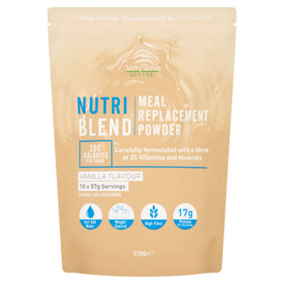 ASDA Verywell Active Nutri Blend Vanilla Flavour Meal Replacement Powder 570g- Buy online at McGrocer