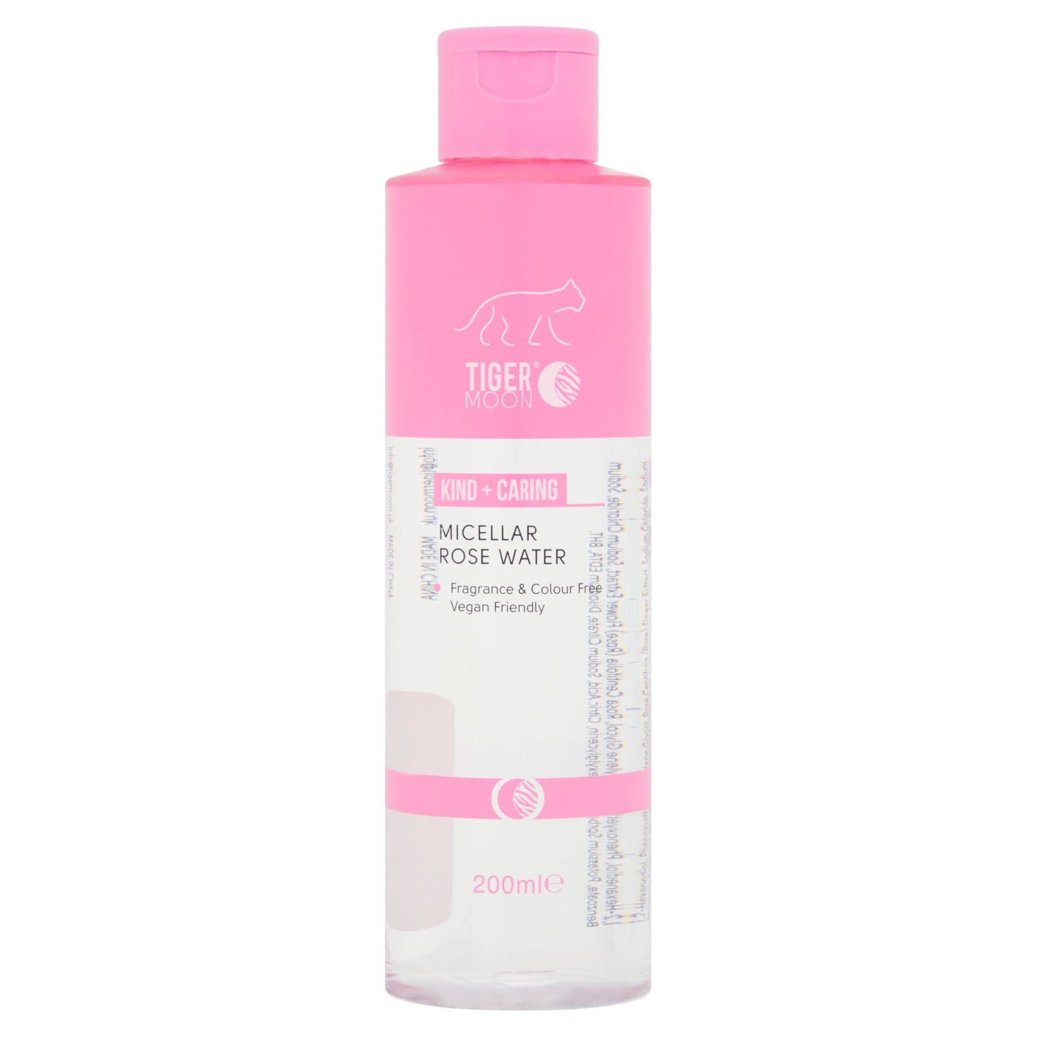 Tiger Moon Kind + Caring micellar rose water 200ml, UK version