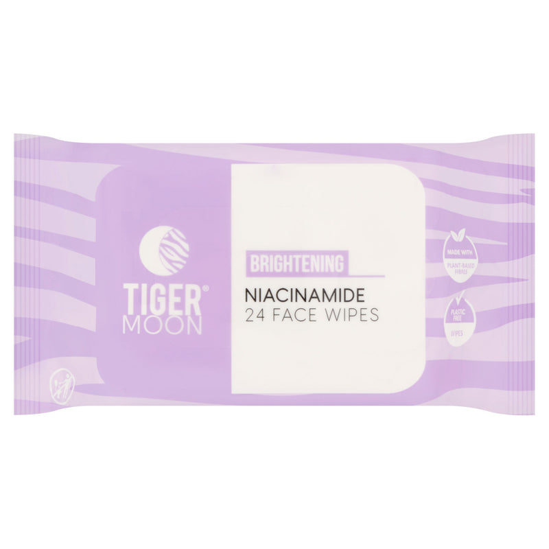Tiger Moon niacinamide face wipes 24 count brightening, UK version