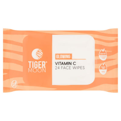 ASDA Tiger Moon 24 Glowing Vitamin C Face Wipes- Buy online at McGrocer