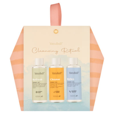 Verywel Cleansing Ritual shower gel set 3 x 100ml, imported from the UK