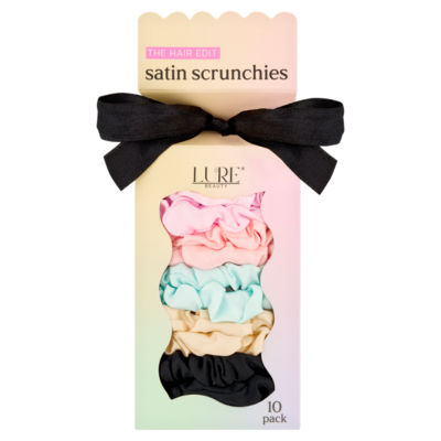 Lure Beauty satin scrunchies 10 pack (British brand)
