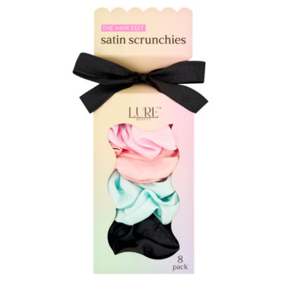 Lure Beauty satin scrunchies 8 pack - British product