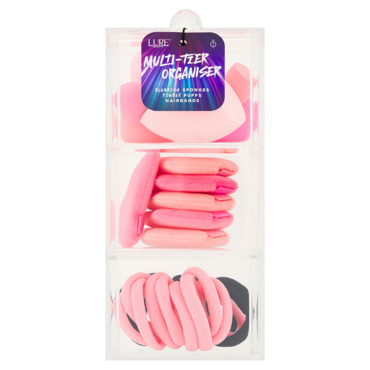 Lure Beauty multi-tier organiser for beauty products, imported from the UK