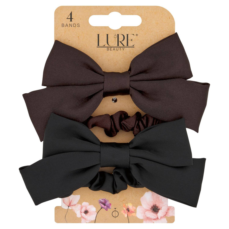 Lure Beauty 4 assorted bow bands hair accessories - British product