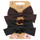 Lure Beauty 4 assorted bow bands hair accessories - British product