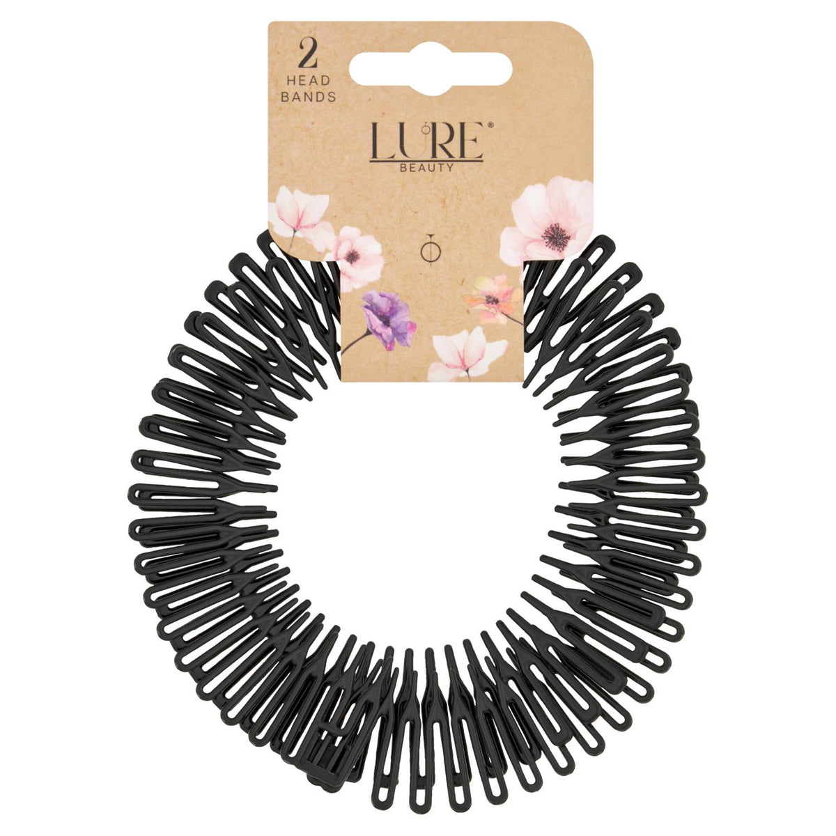 Lure Beauty expandable headbands 2-pack, imported from the UK