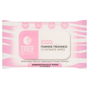 Tiger Moon sensitive intimate wipes 10 pack (British brand)