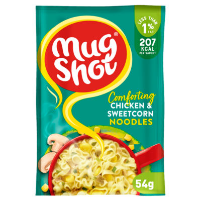 Nouilles instantanées réconfortantes poulet et maïs doux Mug Shot 54g