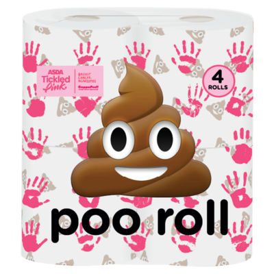 Reflections Decorated Poo Emoji Toilet Roll, 4 Rolls