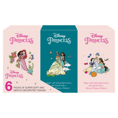 Disney Princess decorated tissues 6 packs - British product