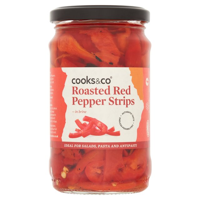 Cooks & Co Roasted Red Pepper Strips   300g GOODS M&S   