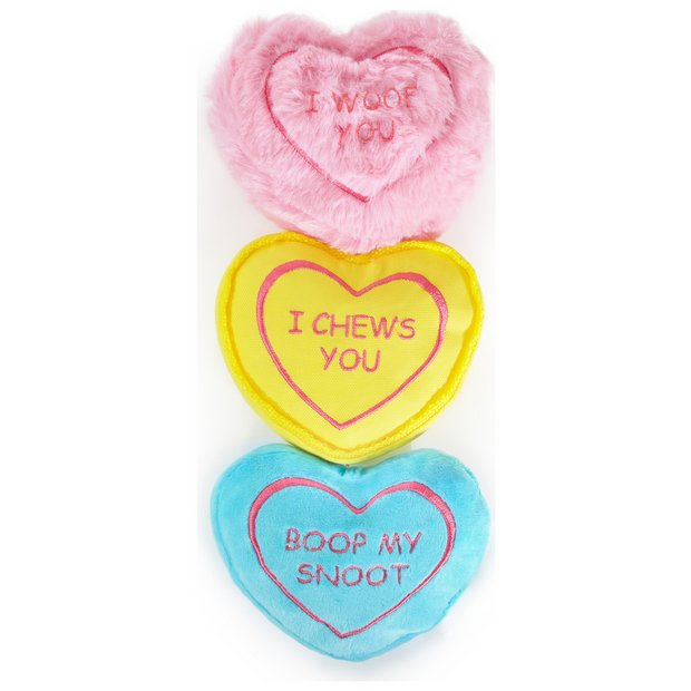Rosewood Love Heart dog toy gift set, 30cm tall, UK version