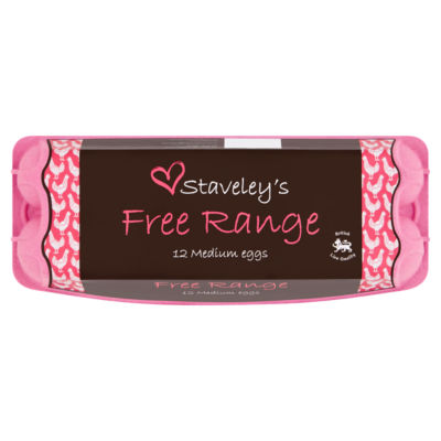 Staveley Free Range Medium Eggs 12 Pack