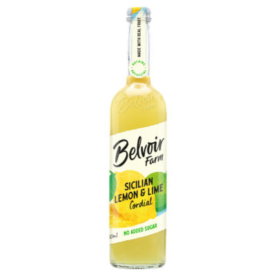 ASDA Belvoir Sicilian Lemon & Lime No Added Sugar Cordial 500ml- Buy online at McGrocer