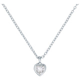 Ted Baker silver heart pendant necklace with crystal, imported from the UK