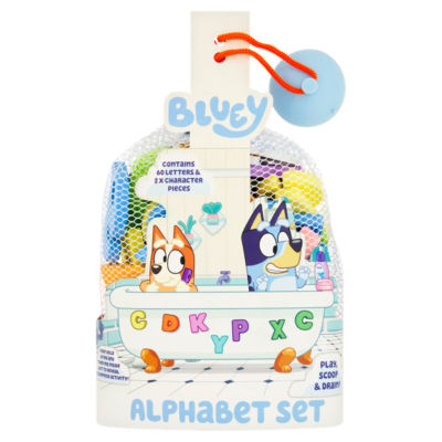 Bluey Alphabet Set bathtime toy letters characters, imported from the UK