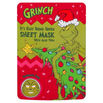 Grinch sheet mask with aloe vera 20ml (British brand)