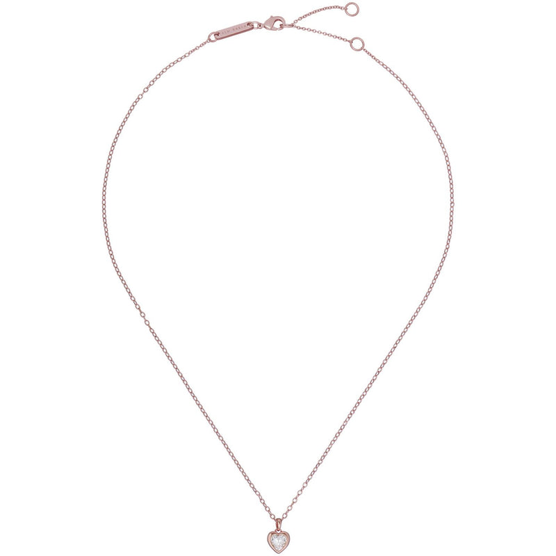 Ted Baker pendant necklace rose gold heart crystal 35cm - British product