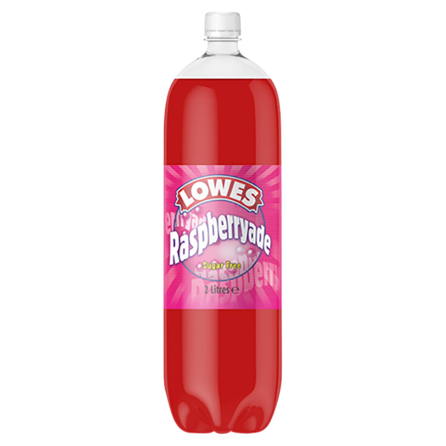 Lowes raspberryade soft drink 2 litre, imported from the UK