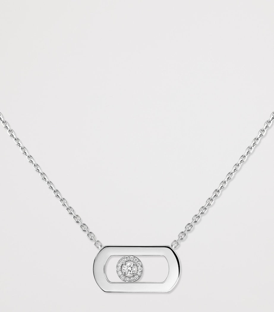 Messika So Move white gold necklace 0.12ct, UK version