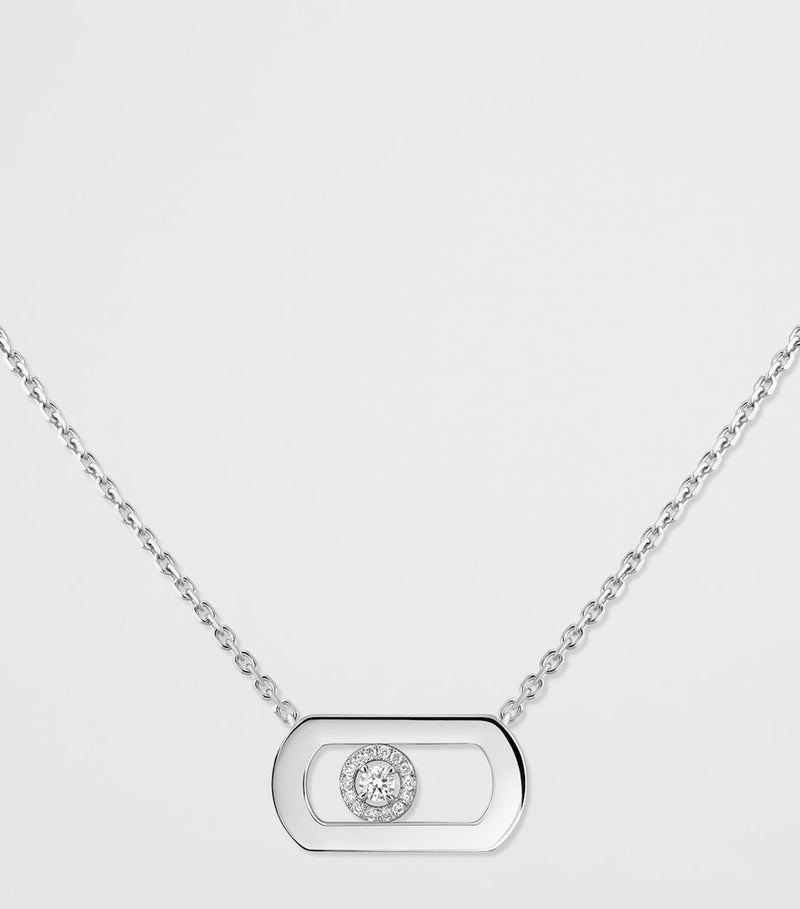 Messika So Move white gold necklace 0.12ct, UK version