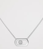 Messika So Move white gold necklace 0.12ct, UK version