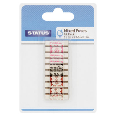 ASDA Status 10 Mixed Fuses Electrical Fuse Kit- Buy online at McGrocer
