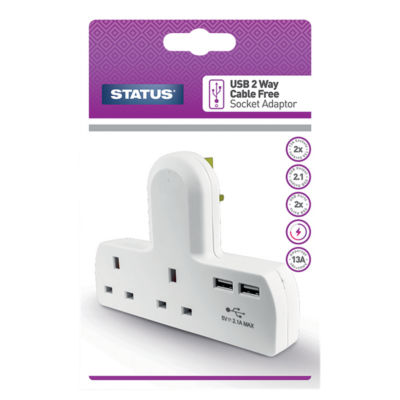 Status USB 2-Wege-kabeloser Steckdosenadapter