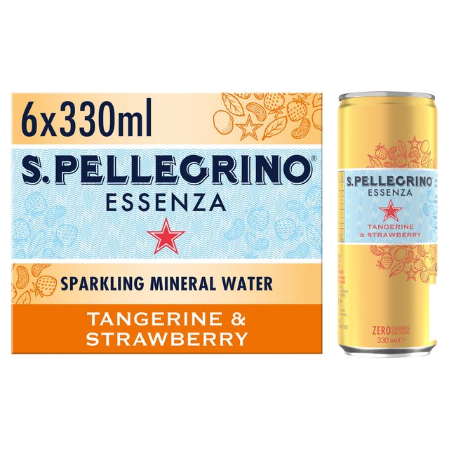 San Pellegrino Essenza Sparkling Water Tangerine & Strawberry   6 x 330ml