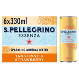 San Pellegrino Essenza Sparkling Water Tangerine & Strawberry   6 x 330ml GOODS M&S   