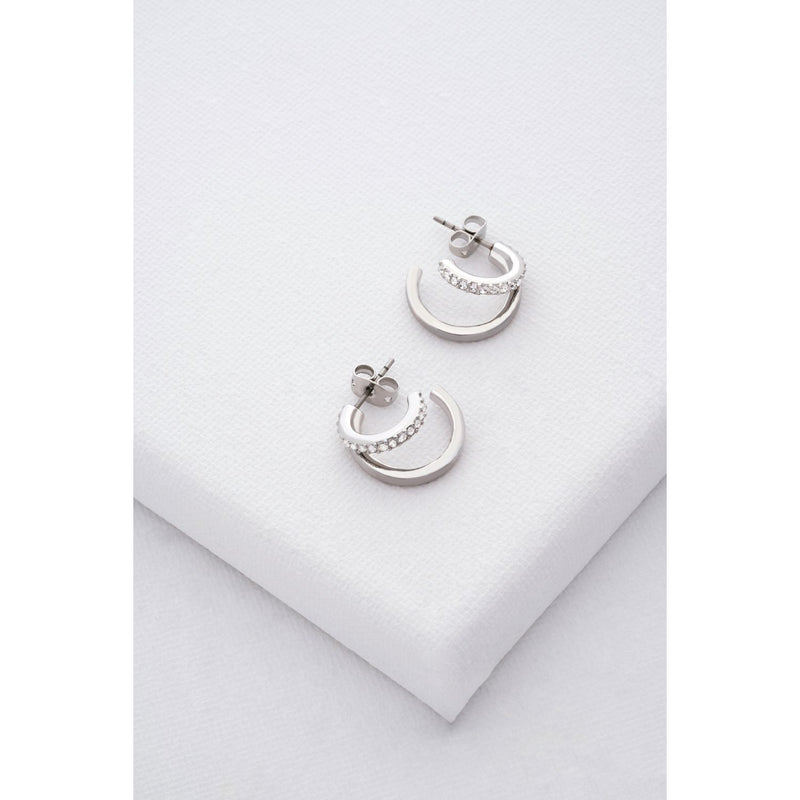 Ted Baker double hoop earrings with crystals, imported from the UK
