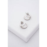 Ted Baker double hoop earrings with crystals, imported from the UK