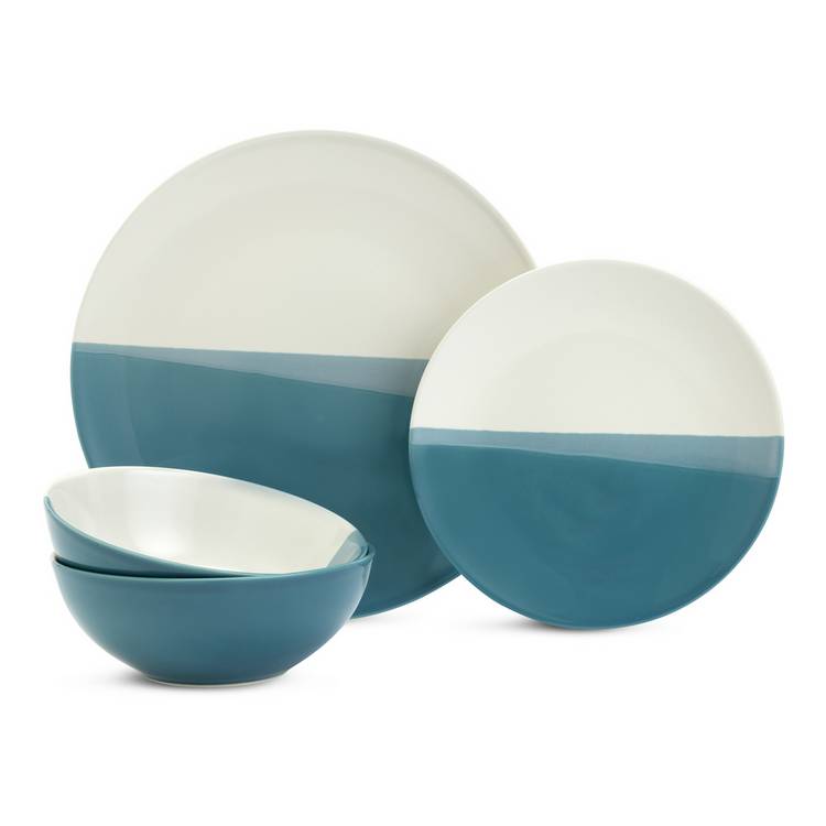 Habitat dipped stoneware dinner set 12 piece, UK version
