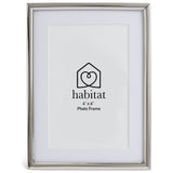 Habitat silver metal picture frame for 4x6 photos, British brand