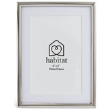 Habitat silver metal picture frame for 4x6 photos, British brand