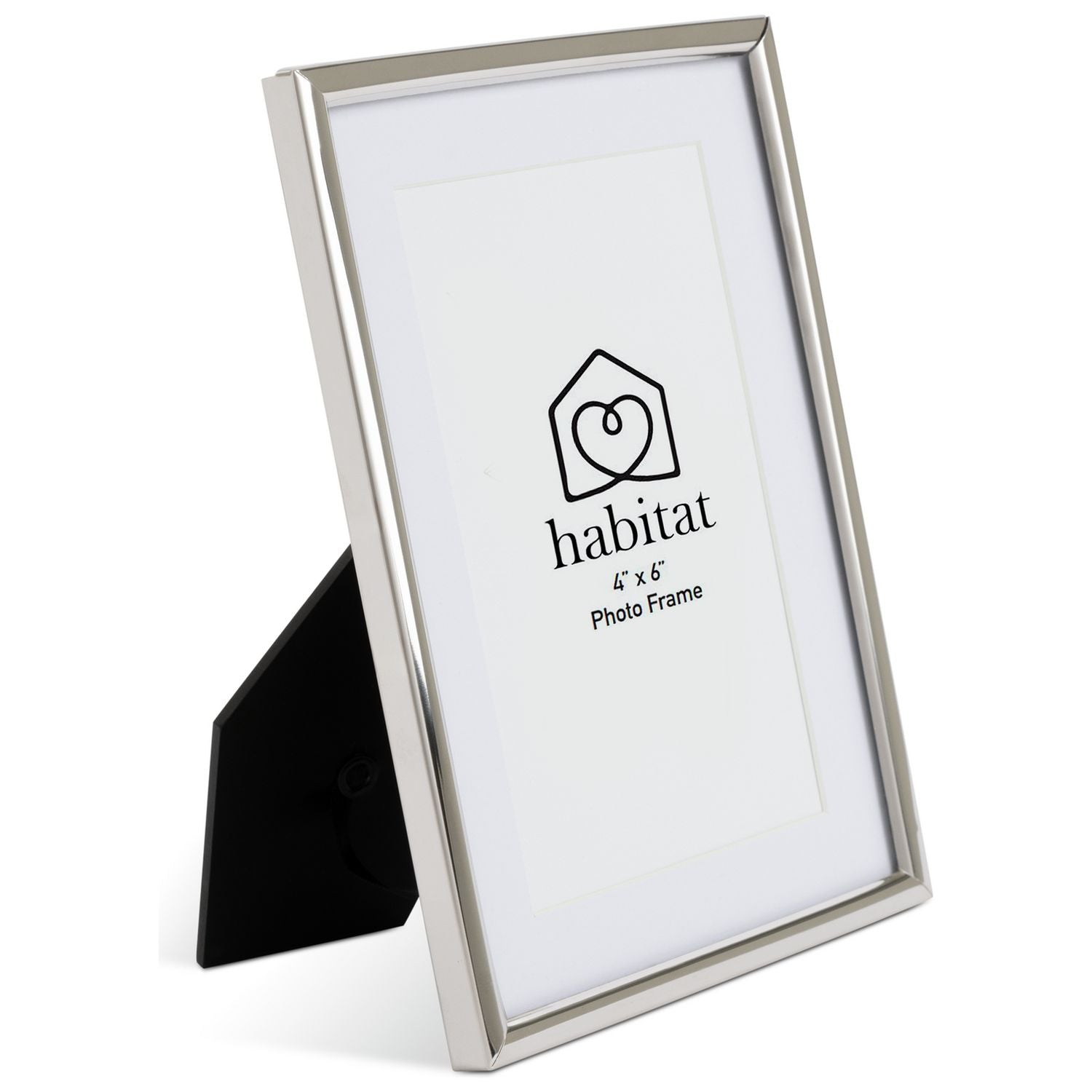 Habitat silver metal picture frame for 4x6 photos, British brand