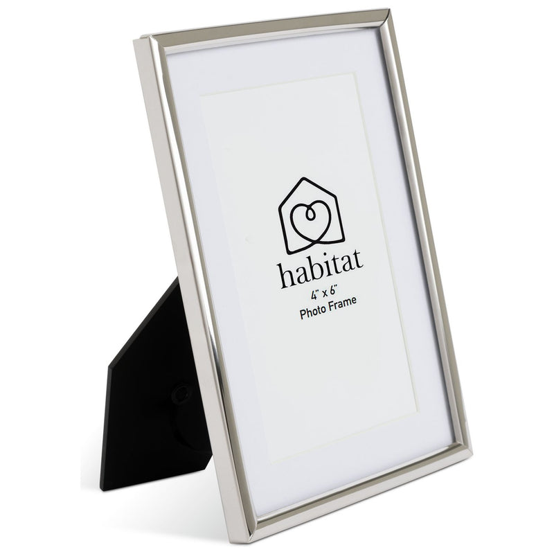 Habitat silver metal picture frame for 4x6 photos, British brand