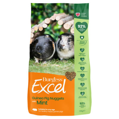 Burgess Excel Guinea Pig Nuggets with Mint Guinea Pig Food 1.5kg