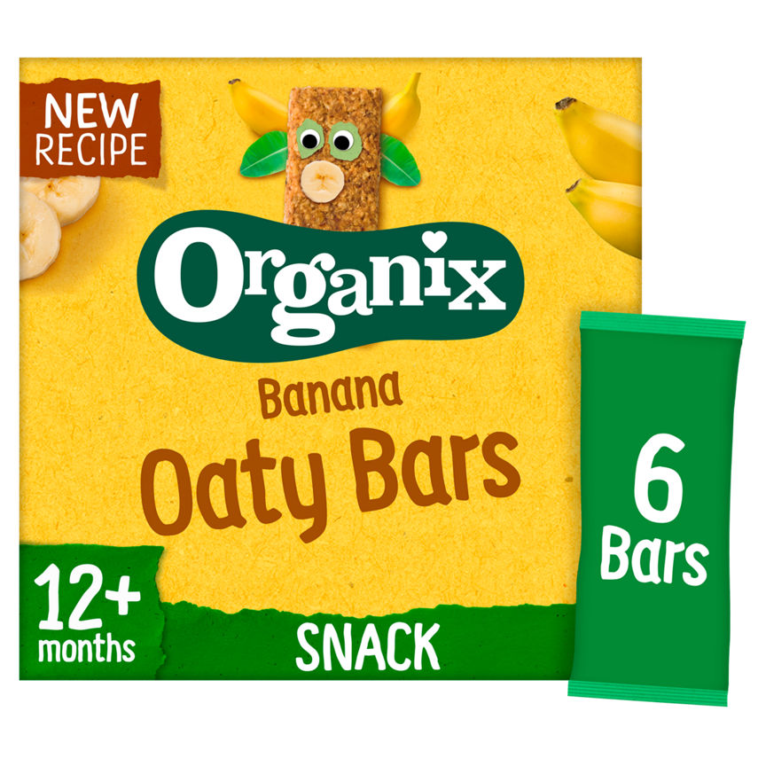 Organix Banana Soft Oaty Bars 12+ Months 6 x 23g (138g) GOODS ASDA   