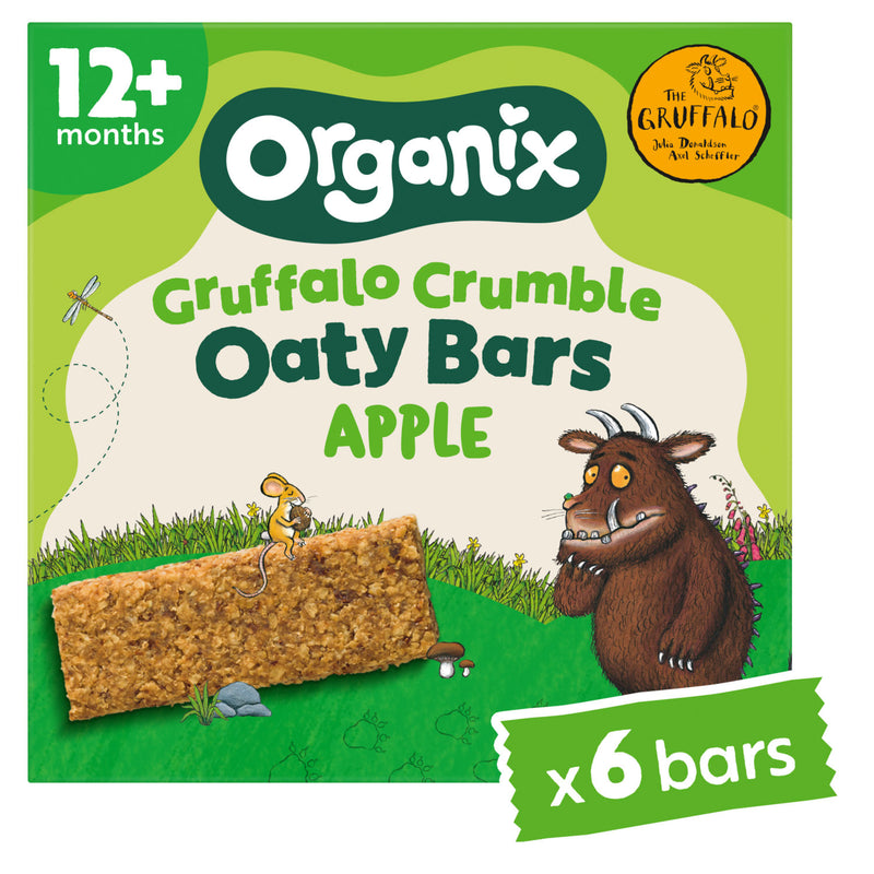 Organix Gruffalo Crumble Apple Oaty Bars 138g multipack, UK version