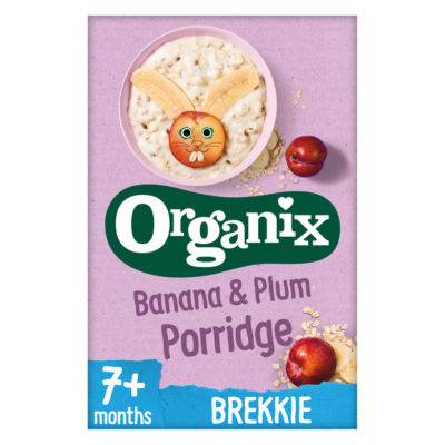 Organix banana and plum baby porridge 200g, imported from the UK