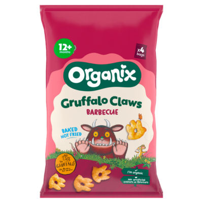 Organix Gruffalo Claws toddler snack multipack 4x15g (British brand)