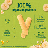 Organix banana weaning wands baby snack puffs 25g, imported from the UK