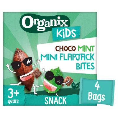Organix Choco Mint Mini Flapjack Bites, importiert aus Großbritannien