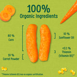 Organix carrot baby snack puffs 20g, imported from the UK