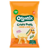 Organix cheese and herb baby snack puffs 4x15g, imported from the UK
