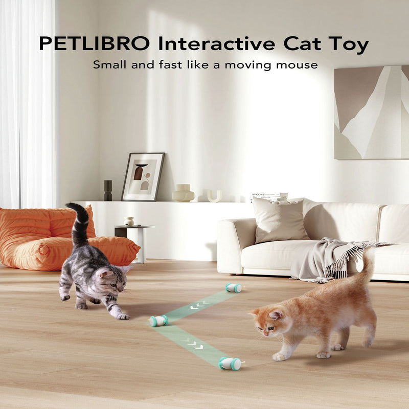 PETLIBRO Pixie Mouse cat toy with rolling lights and self-righting design (British brand)