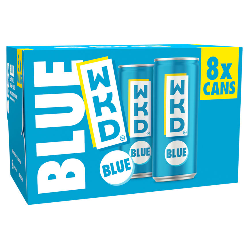 WKD Blue Triple Distilled Vodka Mix 8 x 250ml GOODS ASDA   